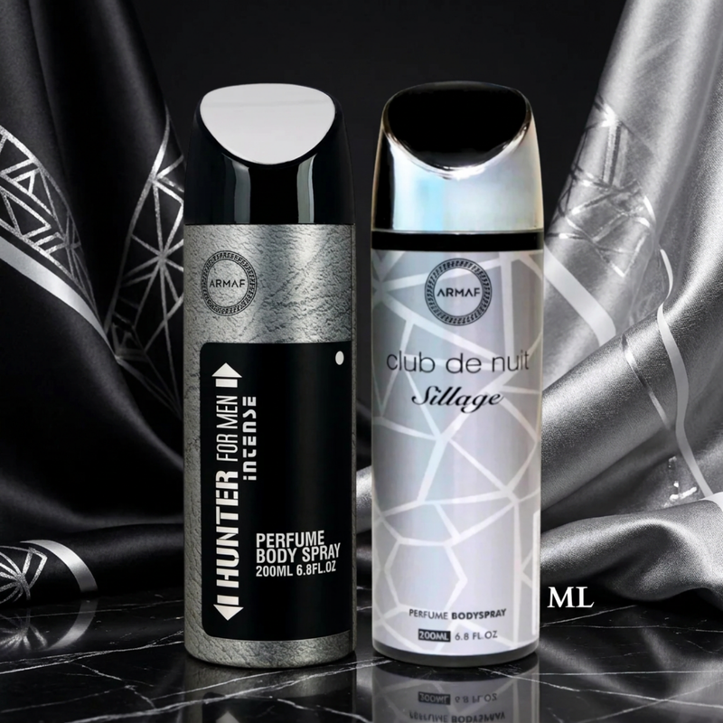 Armaf Hunter Intense & Club De Nuit Sillage Deodorants for Men & Unisex - 200ML Each (Pack of 2)