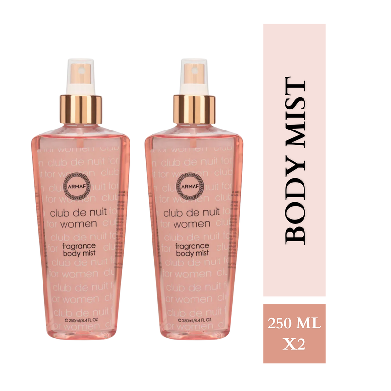 Armaf Club De Nuit Women Fragrance Body Mist for Women - 250ML Each (Pack of 2)