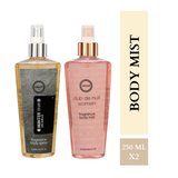 Armaf Hunter Intense & Club De Nuit Women Fragrance Body Mist for Men & Women - 250ML Each (Pack of 2)