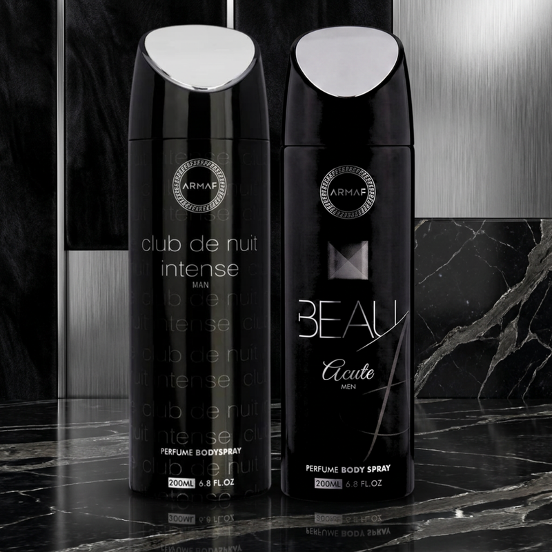 Armaf Club De Nuit Intense Man & Beau Acute Deodorants for Men - 200ML Each (Pack of 2)