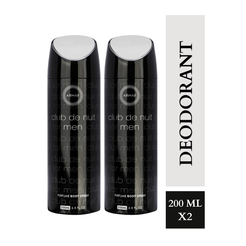 Armaf Club De Nuit Men Deodorants for Men - 200ML Each (Pack of 2)