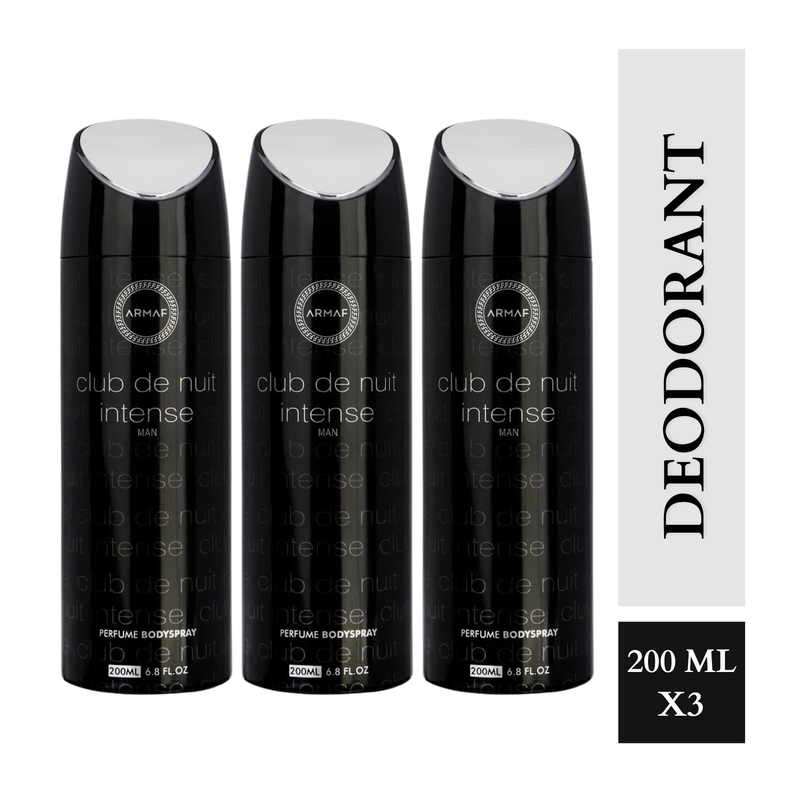 Armaf Club De Nuit Intense Man Deodorants for Men - 200ML Each (Pack of 3)
