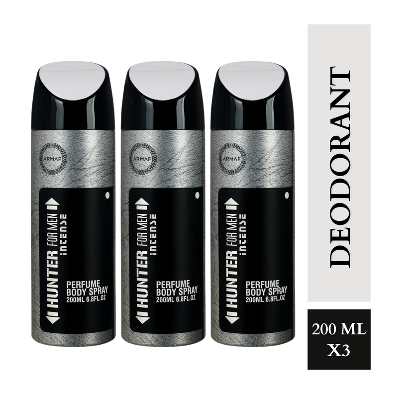Armaf Hunter Intense Deodorants for Men - 200ML Each (Pack of 3)