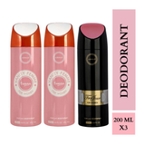 Armaf Vanity Femme Essence & Tres Jour Deodorants for Women - 200ML Each (Pack of 3)