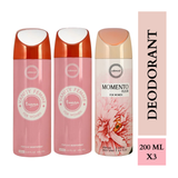 Armaf Vanity Femme Essence & Momento Fleur Deodorants for Women - 200ML Each (Pack of 3)