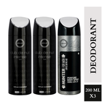 Armaf Club De Nuit Intense Man & Hunter Intense Deodorants for Men - 200ML Each (Pack of 3)
