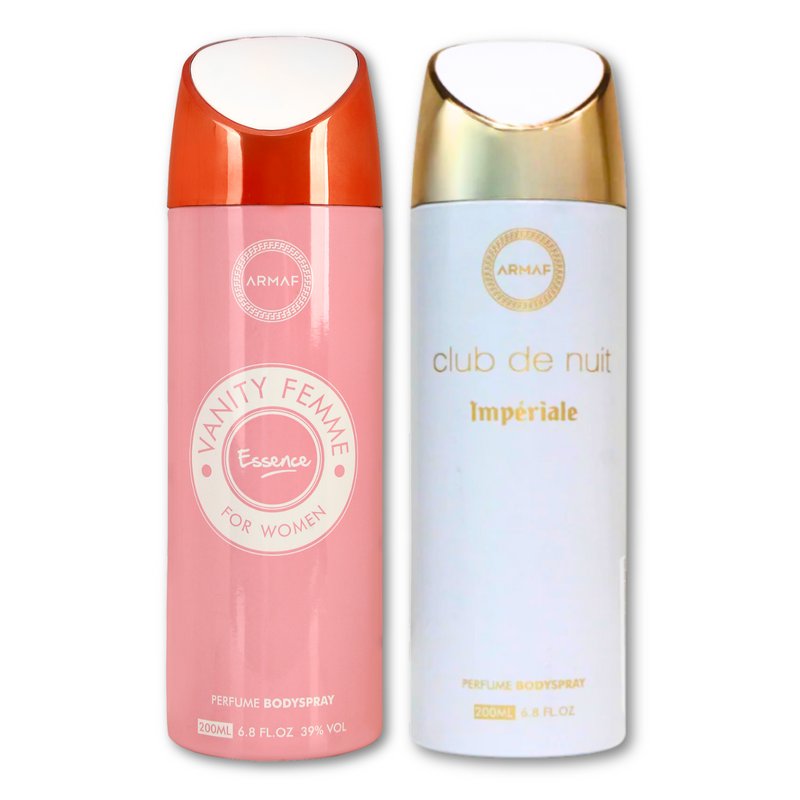 Armaf Vanity Femme Essence & Club De Nuit Imperiale Deodorants for Women 200ML (Pack of 2)