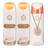 Armaf High Street & Tag Her  Deodorant for Women - 200ML Each (Pack of 3)