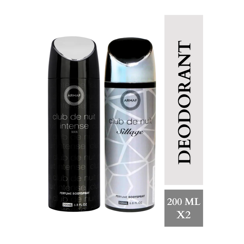 Armaf Club De Nuit Intense Man & Sillage Deodorants for Men & unisex - 200ML Each (Pack of 2)