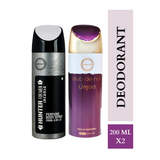 Armaf Hunter Intense & Club De Nuit Untold Deodorants for Men & unisex - 200ML Each (Pack of 2)
