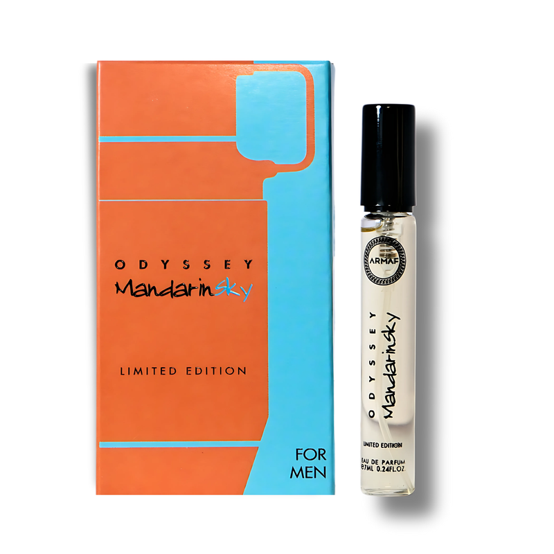 Armaf Odyssey Mandarin Sky Eau De Parfum (EDP) 7ML - Amber Woody Long-Lasting Fragrance for Men - Trial Pack