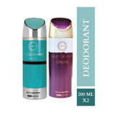 Armaf Blue Homme & Club De Nuit Untold Deodorants for Men & Unisex - 200ML Each (Pack of 2)