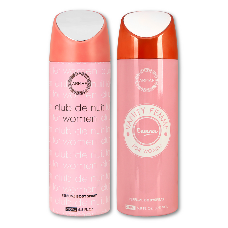 Armaf Club De Nuit Women &  Vanity Femme Essence Deodorants for Women - 200ML Each (Pack of 2)