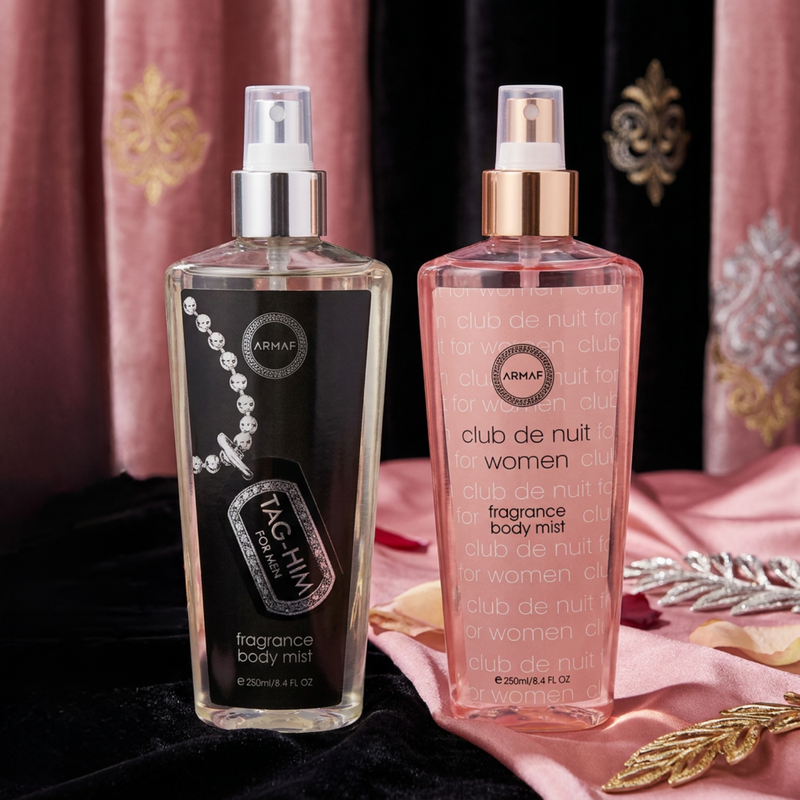 Armaf Tag Him & Club De Nuit Women Fragrance Body Mist for Men & Women - 250ML Each (Pack of 2)