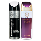 Armaf Hunter Intense & Club De Nuit Untold Deodorants for Men & unisex - 200ML Each (Pack of 2)