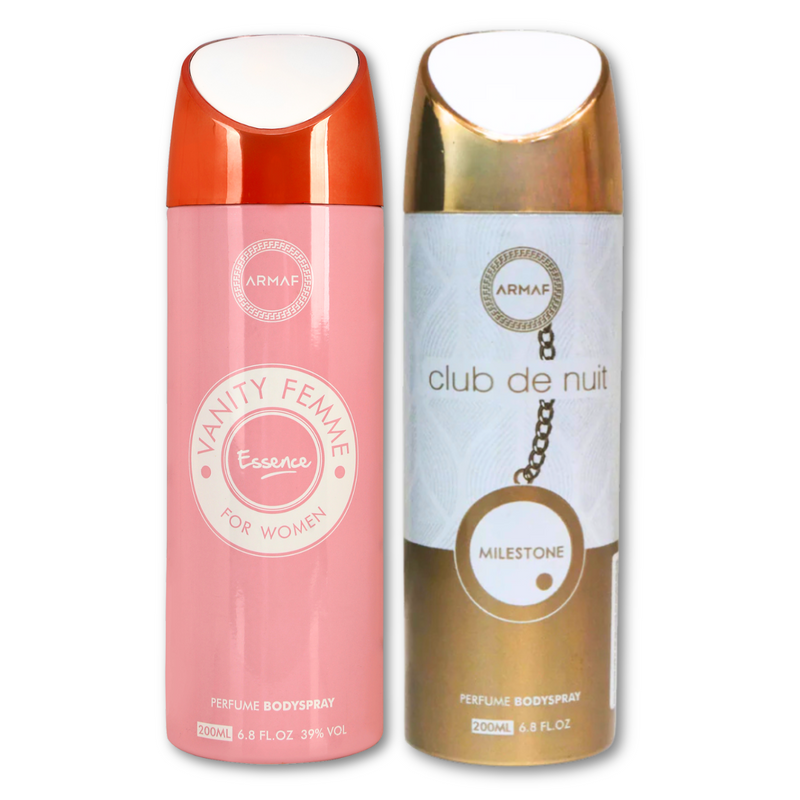 Armaf Vanity Femme Essence & Club De Nuit Milestone Deodorants for Women & Unisex 200ML (Pack of 2)