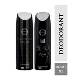 Armaf Club De Nuit Intense Man & Beau Acute Deodorants for Men - 200ML Each (Pack of 2)
