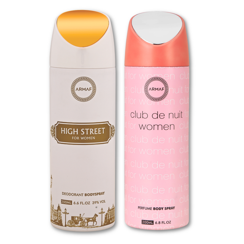 Armaf High Street & Club De Nuit Deodorants for Women - 200ML Each (Pack of 2)